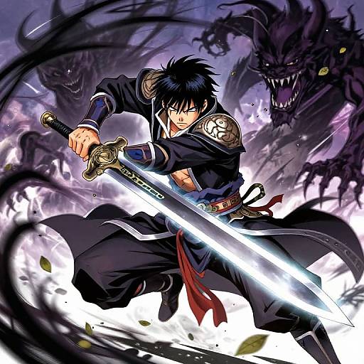 Manhwa Cultivator Glowing Sword Battle