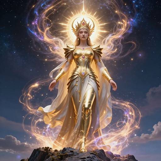 Divine Headgoddess on Celestial Mountain