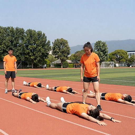 Outdoor Group Fitness Stretch Session