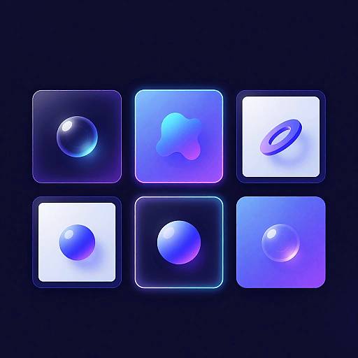 Futuristic Digital Art Gallery Interface