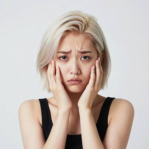 Nervous Girl Portrait in Digital Art