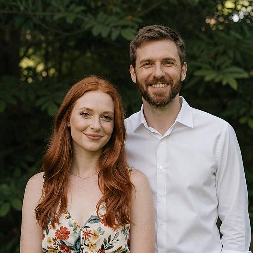 Couple Portrait in Sunlit Nature