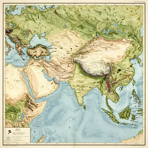 Vintage Map of Alexander's Empire