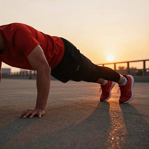Sunset Push-Up in Athletic Wear