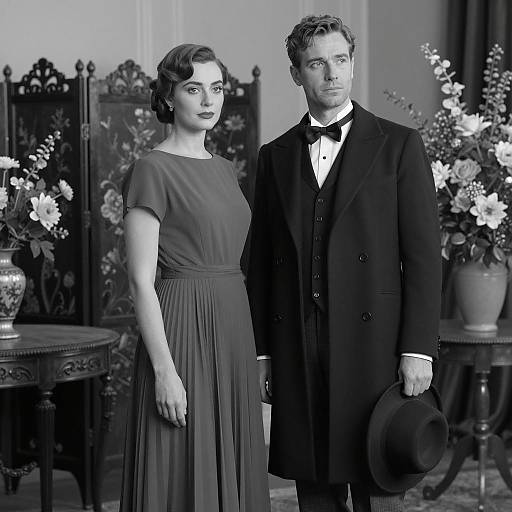 Elegant Vintage Portrait of a Couple