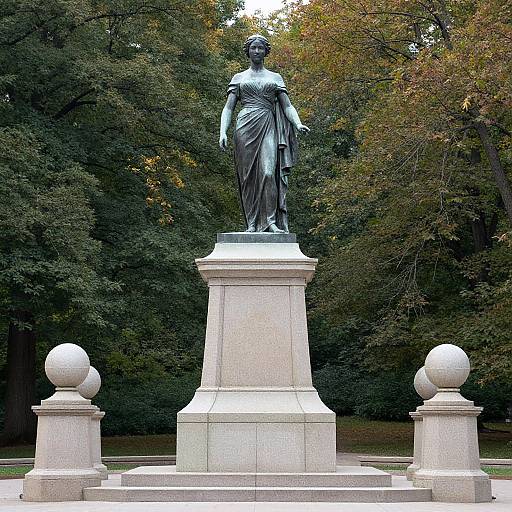 Monumental Bronze Statue in Serene Park