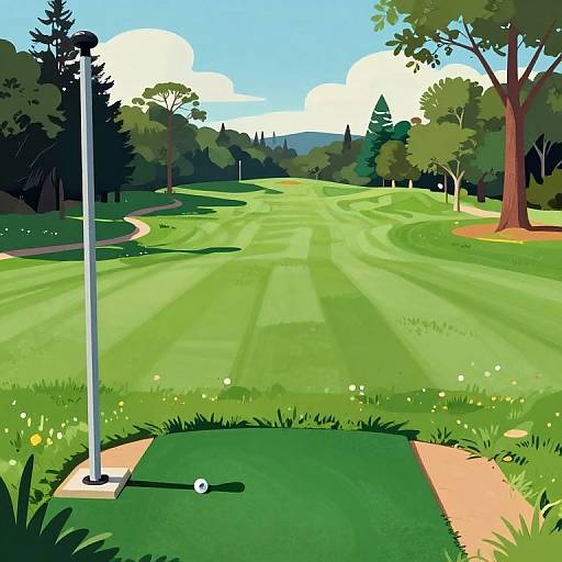 Colorful Dan Mumford Style Disc Golf Tee