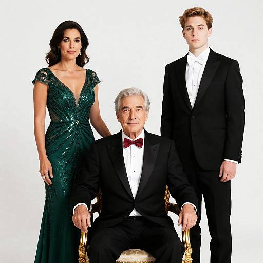 Elegant Family in Formal Attire