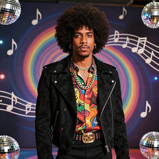 70s Disco Soul Fashion Portrait