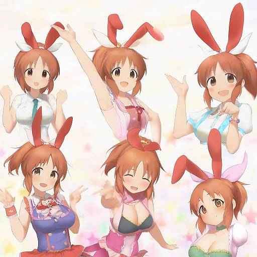 Illustration of Abe nana, idolmaster in the style of Ran'ou (tamago no kimi)