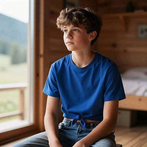 Curious Teen in Mountain Cabin