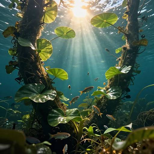 Underwater Inverted Forest Fantasy