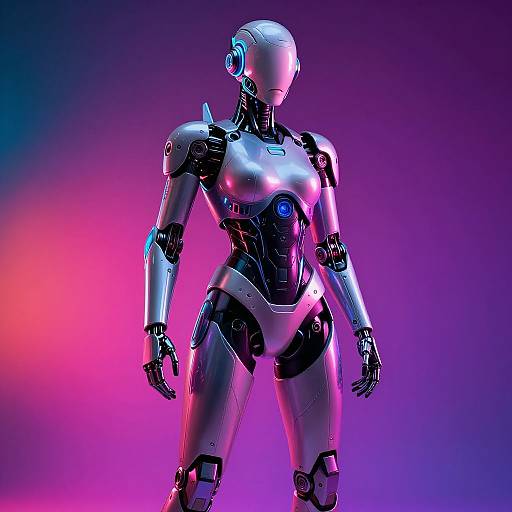 Futuristic Hyper-Realistic Cyborg Portrait