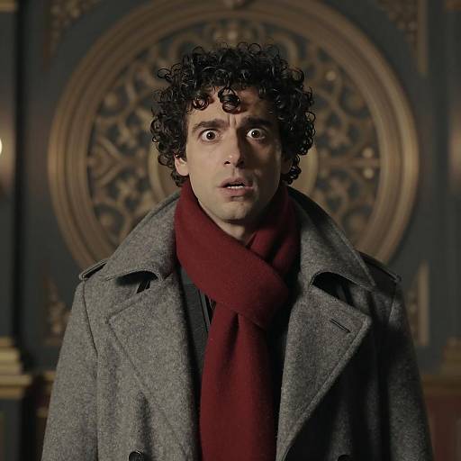 Dramatic Portrait of a Man in Gray