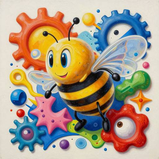 Vibrant 3D Mixed Media Masterpiece