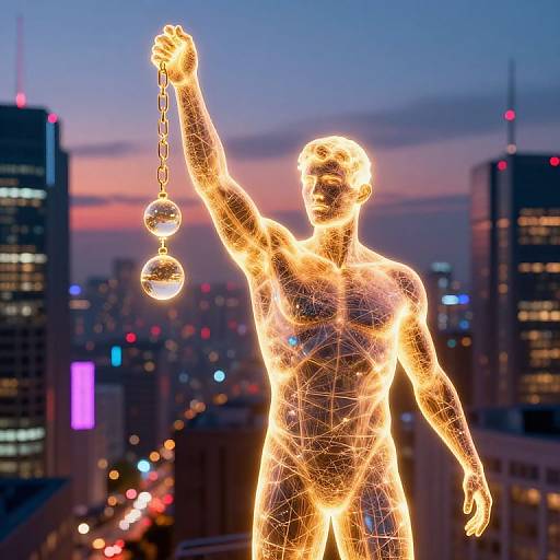 Glowing Adherence in Futuristic City