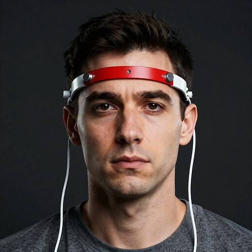 Mysterious Man with Electrodes and Wires