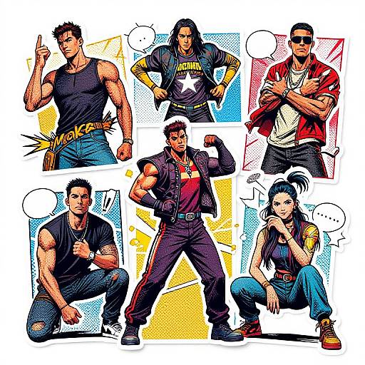 Comic Style Custom Sticker Designs