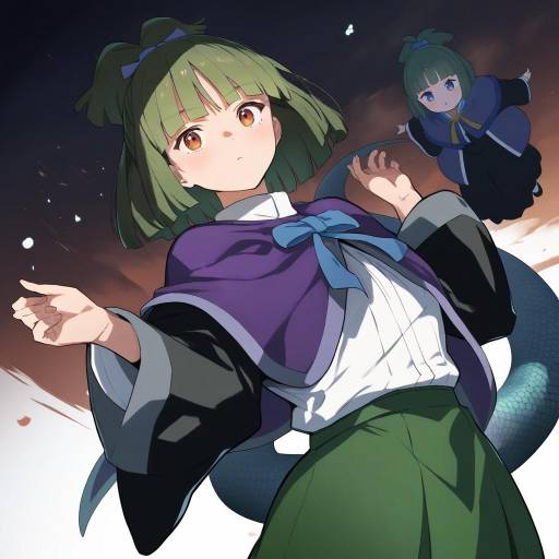 Illustration of Adagumo no saragimaru, len'en in the style of Nuezou