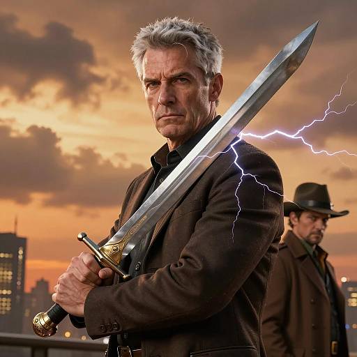 Determined Duel Under Dramatic Skies