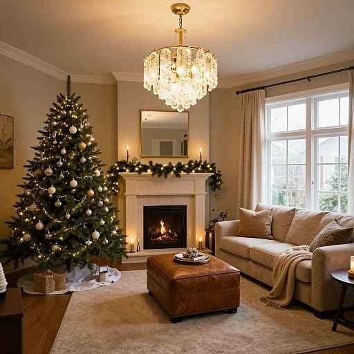 Cozy Festive Living Room Scene