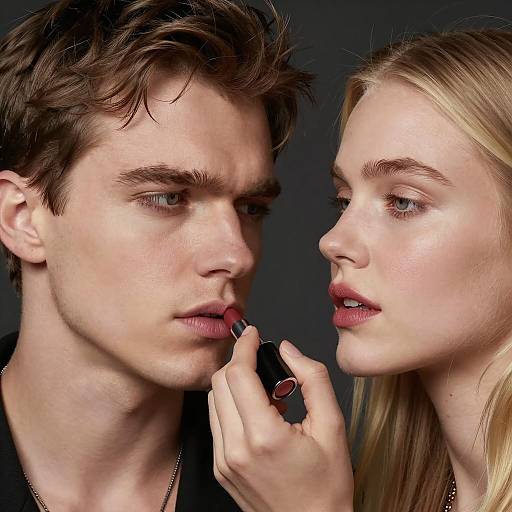 Intense Couple Close-Up Portrait