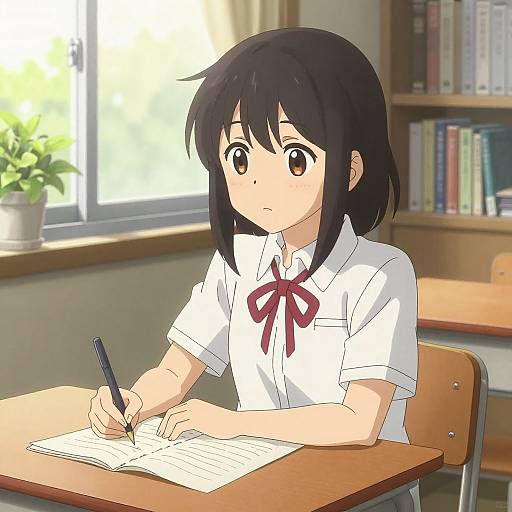 Cozy Slice-of-Life Anime Scene