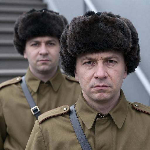 Soviet Soldiers in Industrial Environment