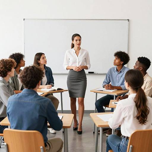 Diverse Classroom Group Discussion Photo