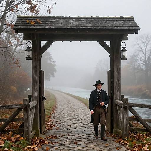 19th-Century Tollkeeper by Rustic Gate