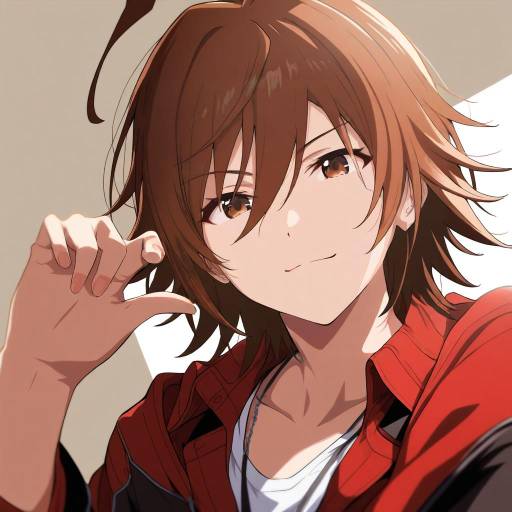 Illustration of Amagase touma, idolmaster in the style of Nejime