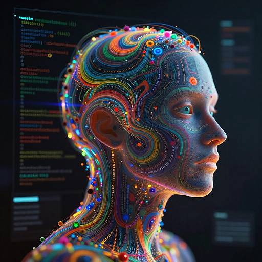 Colorful Abstract Data Stream Art