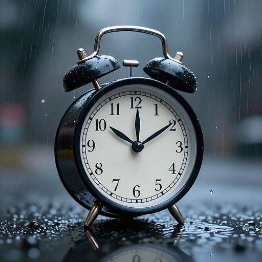 Surreal Cyberpunk Vintage Alarm Clock