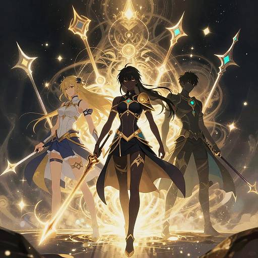 Dark Skin Anime Fantasy Warriors