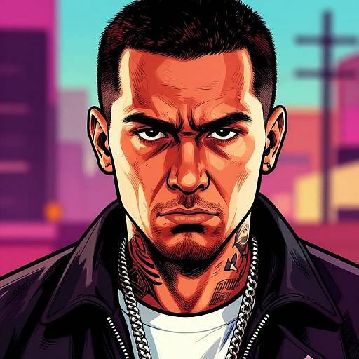GTA-Style Tough Antihero Portrait