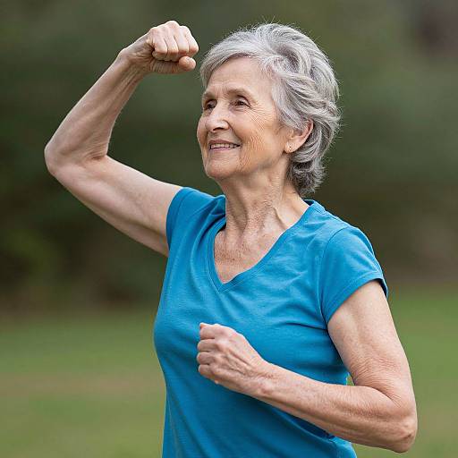 Radiant Senior Woman Embracing Nature