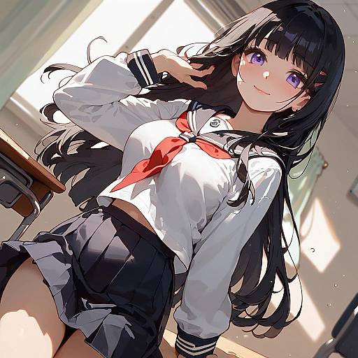 Eru Chitanda Dutch Angle Classroom Shot