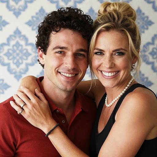 Happy Couple Portrait with Stylish Background