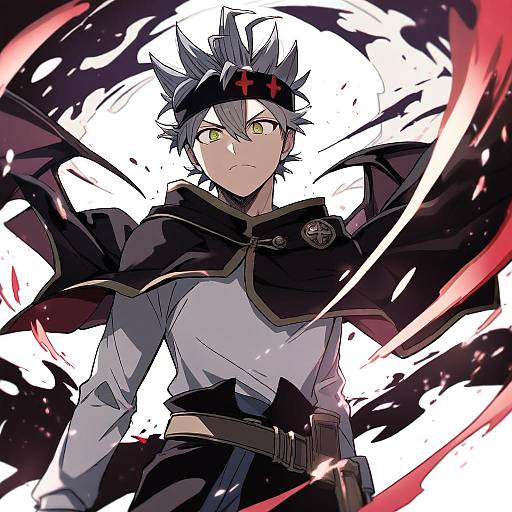 Illustration of Asta (black clover), black clover in the style of Mikagami hiyori