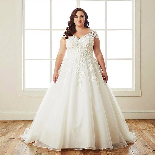Elegant Plus Size Wedding Ball Gown
