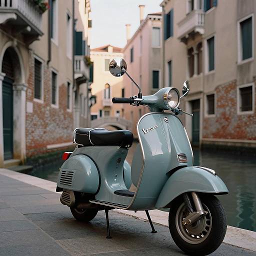 Vintage Vespa in Venetian Golden Hour