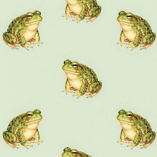 Whimsical Art Nouveau Toads Wallpaper