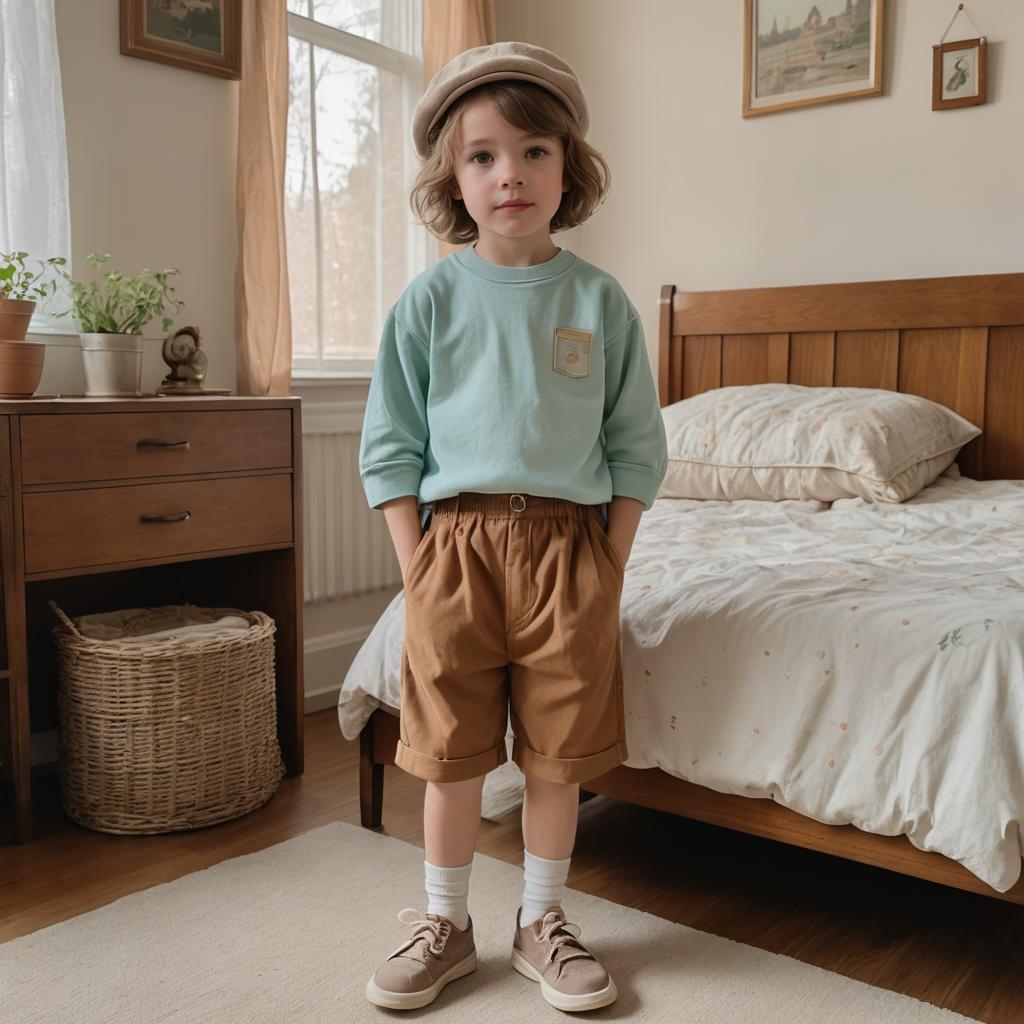 Vintage Child's Outfit in Cozy Pastels