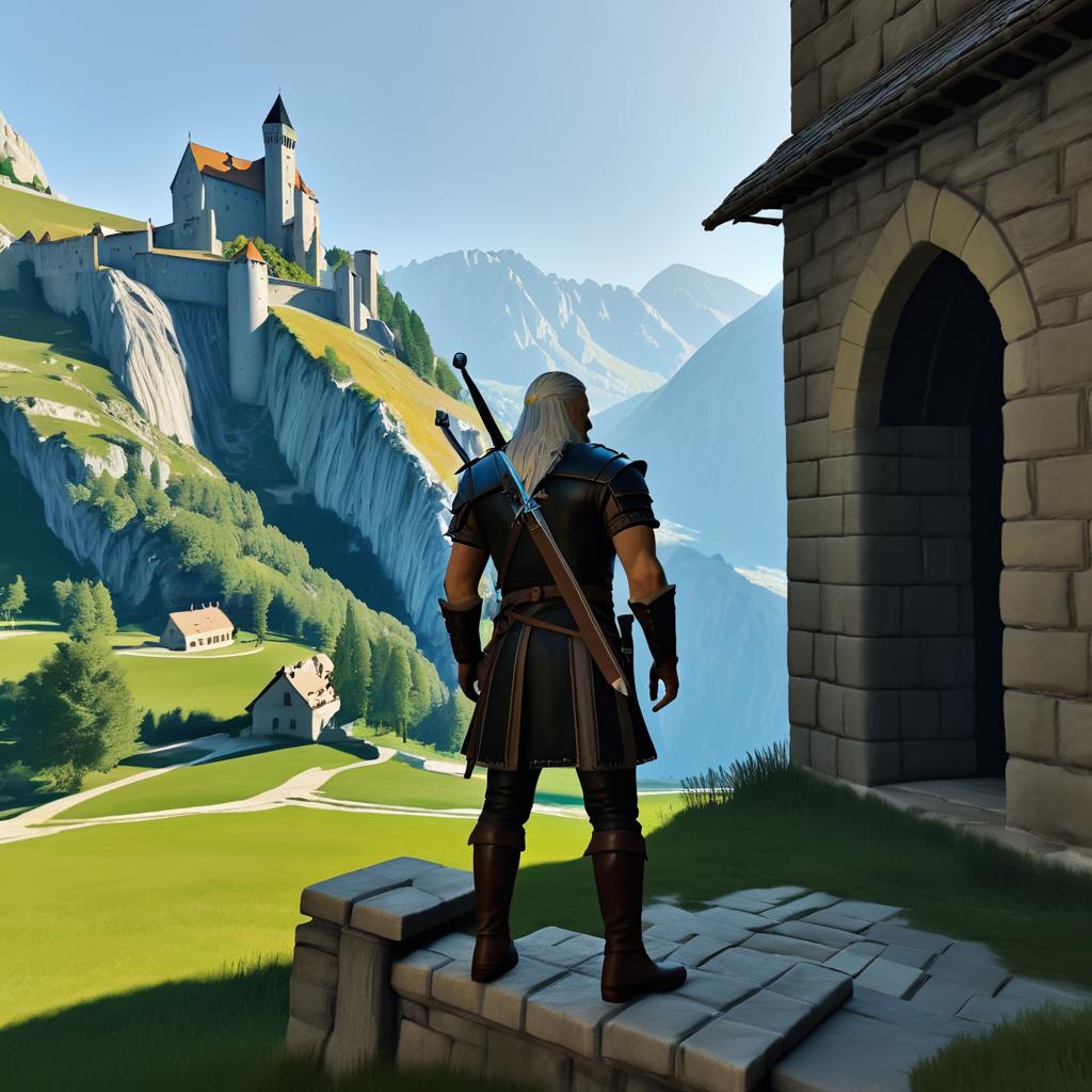 Geralt of Rivia at Kaer Morhen Masterpiece