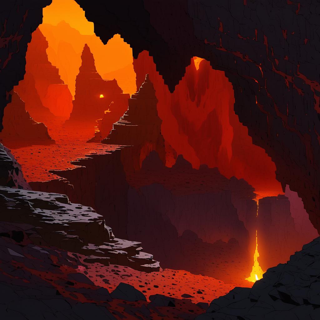 Exploring Intimate Magma Caverns at Twilight