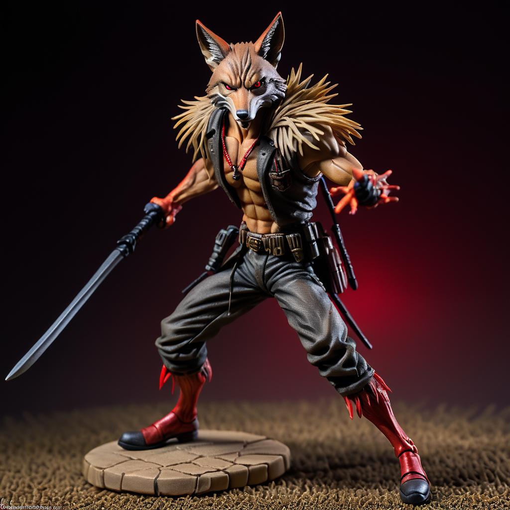 Photo Realistic Coyote-Man Action Figure