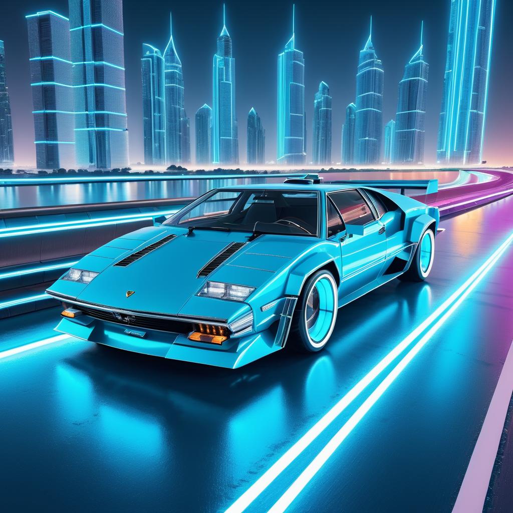 Futuristic Racing with a Retro Lamborghini