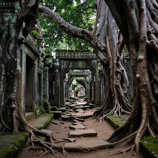 Mystical Ancient Stone and Tree Archway
