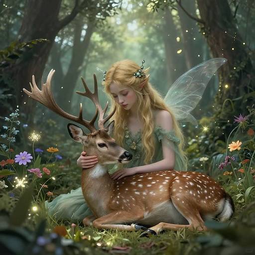 Mercyful Nature Spirit and Wounded Deer