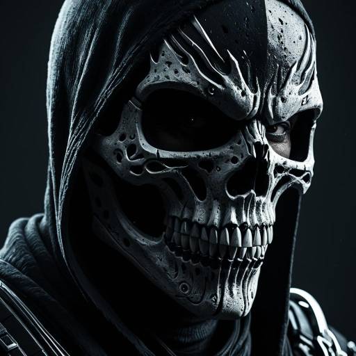 Shadow Assassin in Skull Mask